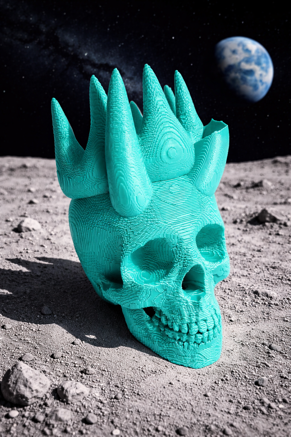 Rangement à bijoux Crâne pixelisé