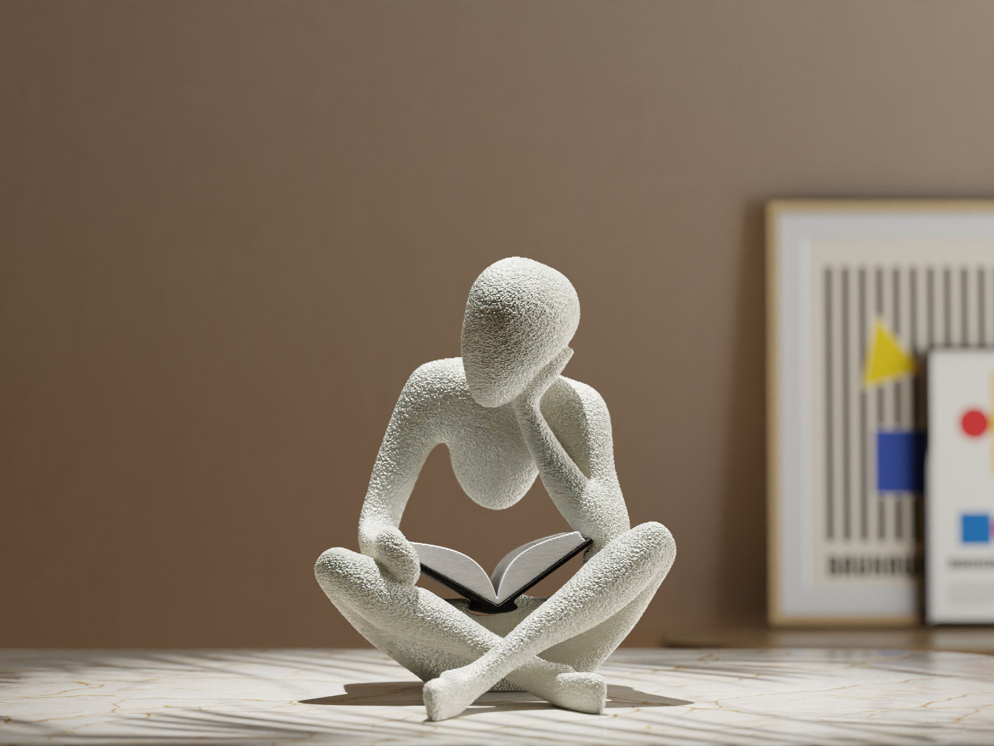 Statuette de lecteur paisible